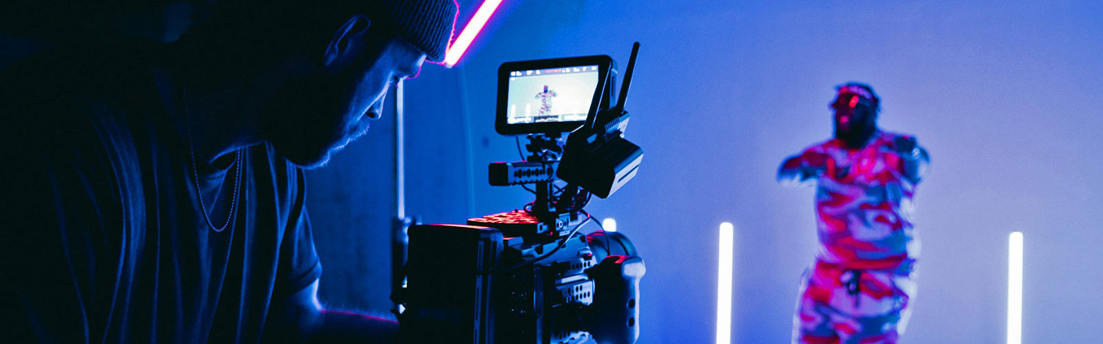 Professional videography services showing video production equipment and studio setup